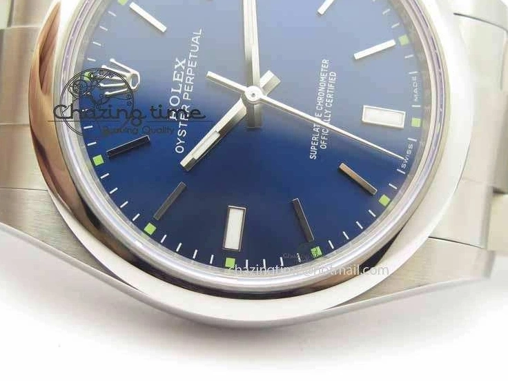 MiroTime 0217 TimelessDesign Oyster Perpetual 39mm 114300 BP Maker Best Edition Blue Dial On SS Bracelet A 3637